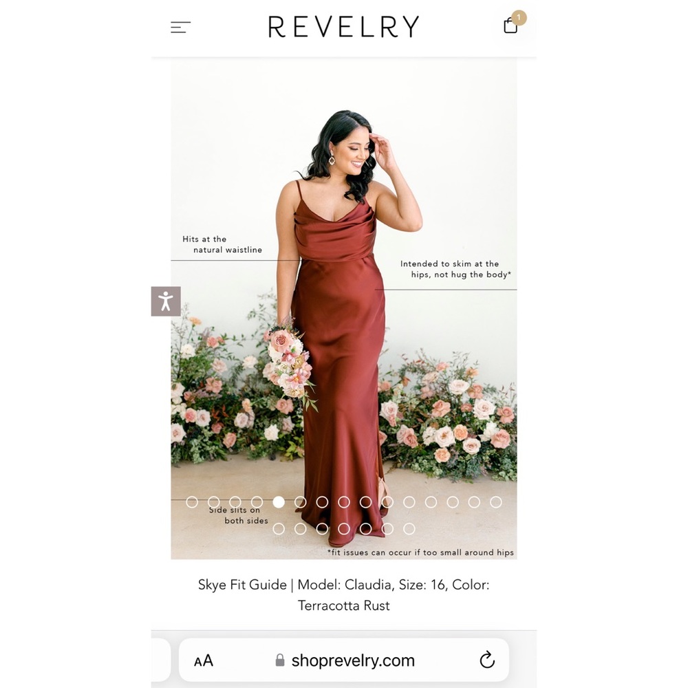 Revelry Skye Satin dress navy blue size 10
